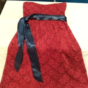 Burgundy lace dress